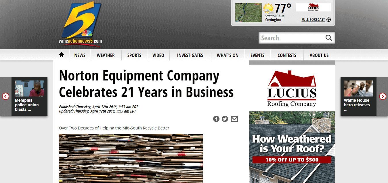 Featured image for “Norton Equipment Company Celebrates 21 Years in Business”